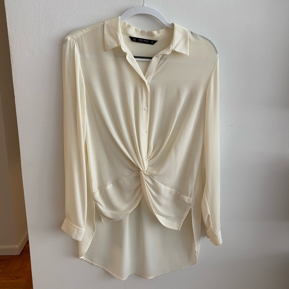 Zara Cream Button Down